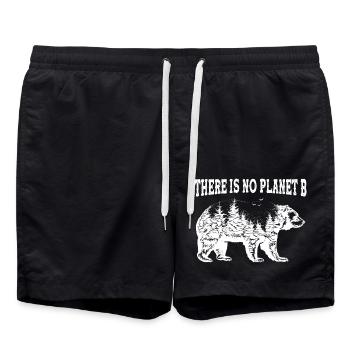 Es gibt keinen Planet B Geschenk Bärenschutz - Badeshorts - Schwarz - Vorne - AI Model Male 185 light (185cm)