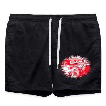 Car - Swim Trunks - black - Front - AI Model Male 185 light (185cm)