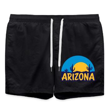 Désert USA Arizona Paysage - Short de bain - noir - Devant - AI Model Male 185 light (185cm)
