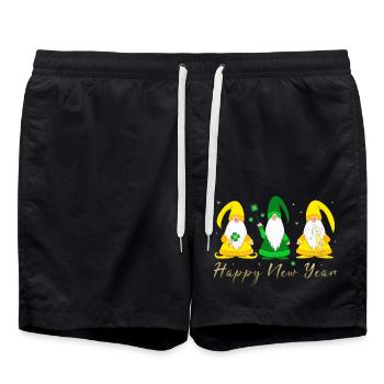 Bonne année gnome imp - Short de bain - noir - Devant - AI Model Male 185 light (185cm)
