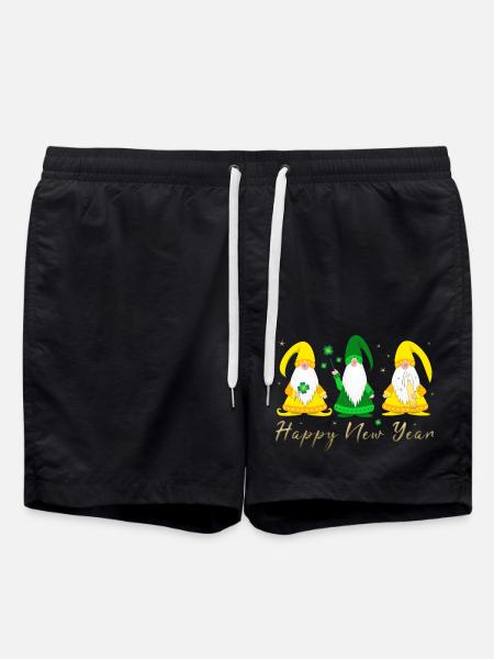 Bonne année gnome imp - Short de bain - noir