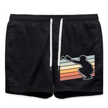 Base-ball - Short de bain - noir - Devant - AI Model Male 185 light (185cm)