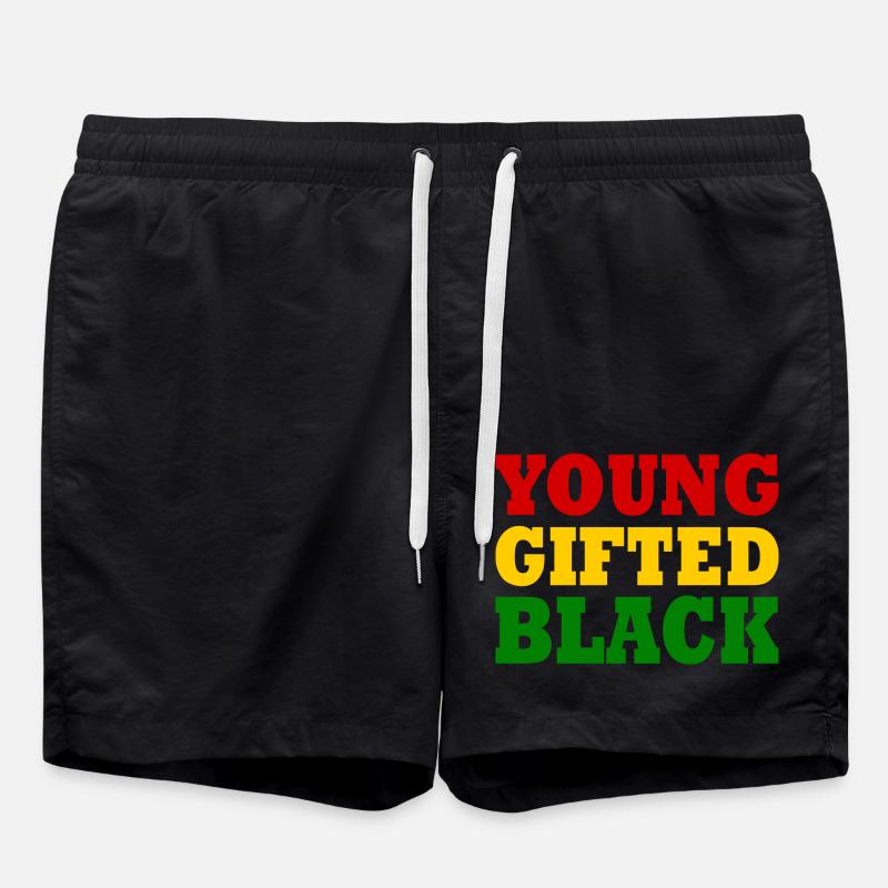 young gifted and black - Badeshorts - Schwarz