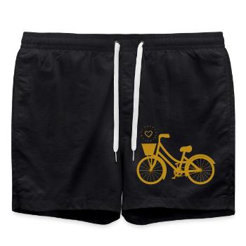 Vélo rétro - Short de bain - noir - Devant - AI Model Male 185 light (185cm)