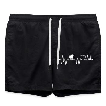 Heartbeat Dog Dog - Swim Trunks - black - Front - AI Model Male 185 light (185cm)