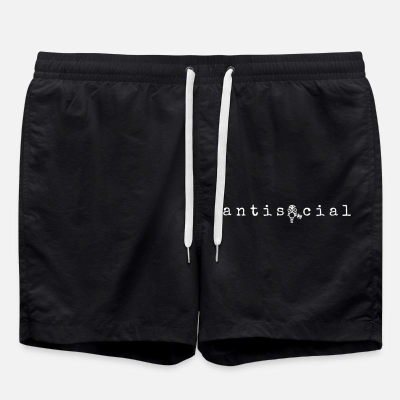 Antisocial - Badeshorts - Schwarz