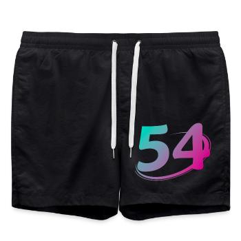 Number 54 multicolor - Swim Trunks - black - Front - AI Model Male 185 light (185cm)