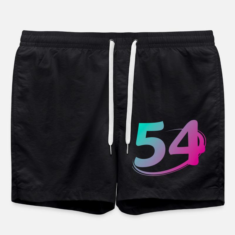 Nummer 54 mehrfarbig - Badeshorts - Schwarz