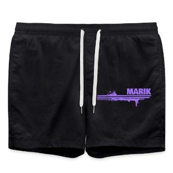 Geschenk für Marik - Badeshorts - Schwarz - Vorne - AI Model Male 185 light (185cm)