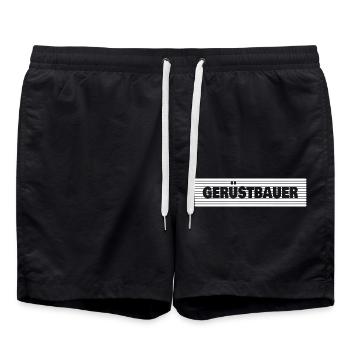 Scaffolding - Swim Trunks - black - Front - AI Model Male 185 light (185cm)