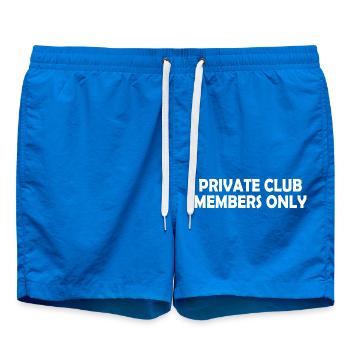 private club members only - Swim Trunks - cobalt blue - Front