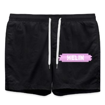 Gift for Helin - Swim Trunks - black - Front - AI Model Male 185 light (185cm)