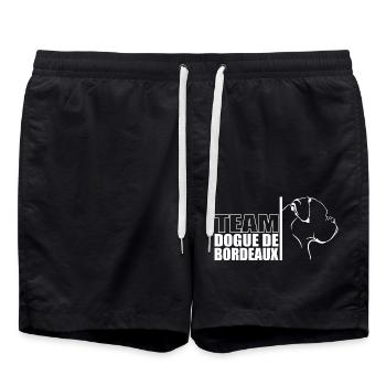 TEAM Dogue De Bordeaux Hunde Hund Wilsigns - Badeshorts - Schwarz - Vorne - AI Model Male 185 light (185cm)