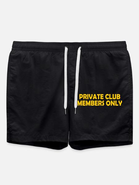 private club members only - Swim Trunks - black