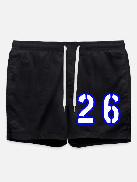 26 Number Symbol - Swim Trunks - black