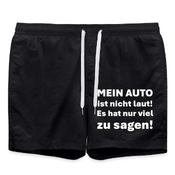 Mein ist nicht laut es hat nur viel zu sagen - Badeshorts - Schwarz - Vorne - AI Model Male 185 light (185cm)