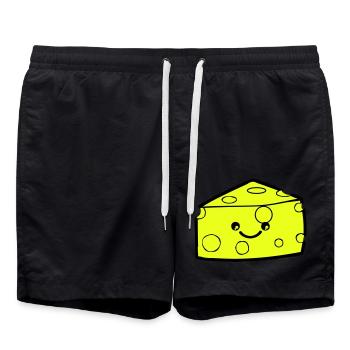 Sourire au fromage - Short de bain - noir - Devant - AI Model Male 185 light (185cm)