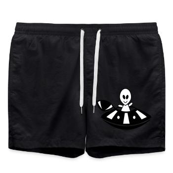 OVNI extraterrestre - Short de bain - noir - Devant - AI Model Male 185 light (185cm)