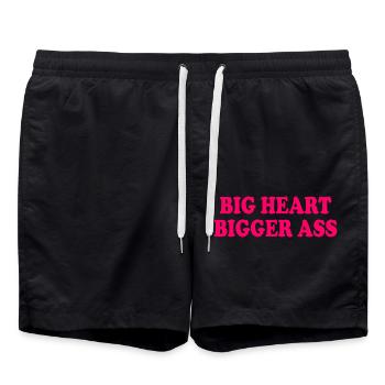 Big heart bigger ass - Badeshorts - Schwarz - Vorne - AI Model Male 185 light (185cm)