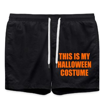 this is my halloween costume - Swim Trunks - black - Front - AI Model Male 185 light (185cm)