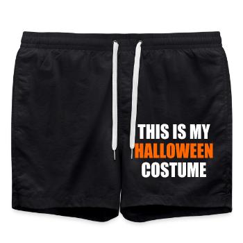 this is my halloween costume - Swim Trunks - black - Front - AI Model Male 185 light (185cm)