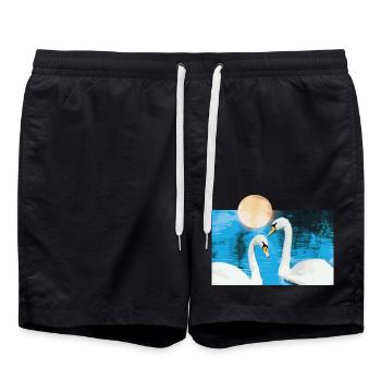 Swan - Swim Trunks - black - Front - AI Model Male 185 light (185cm)