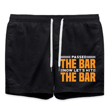 I Passed The Bar Now Let's Hit The Bar 7 - Badeshorts - Schwarz - Vorne - AI Model Male 185 light (185cm)