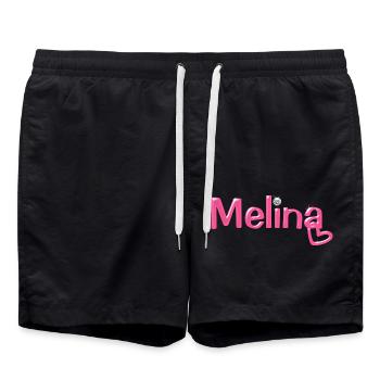 Melina Name Balloon Police - Short de bain - noir - Devant - AI Model Male 185 light (185cm)