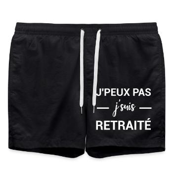 I Can't Humor T-Shirt I'm Retired - Swim Trunks - black - Front - AI Model Male 185 light (185cm)