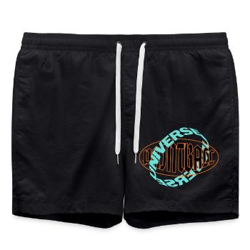 paintball universe logo - Swim Trunks - black - Front - AI Model Male 185 light (185cm)