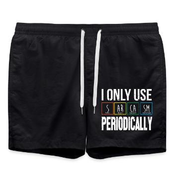 Periodic table - Swim Trunks - black - Front - AI Model Male 185 light (185cm)