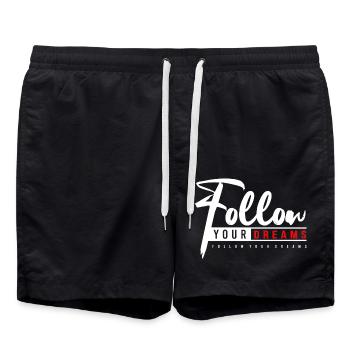 Follow your dreams - Encouragement, motivation, strength - Swim Trunks - black - Front - AI Model Male 185 light (185cm)