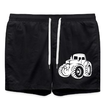 Tracteur - Short de bain - noir - Devant - AI Model Male 185 light (185cm)