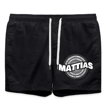 Geschenkidee Mattias - Badeshorts - Schwarz - Vorne - AI Model Male 185 light (185cm)