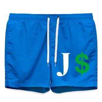 Letter j dollar - Swim Trunks - cobalt blue - Front