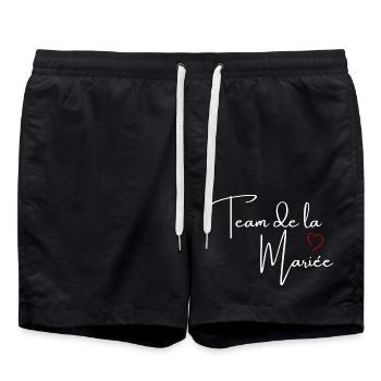 Red Heart Brautteam - Badeshorts - Schwarz - Vorne - AI Model Male 185 light (185cm)
