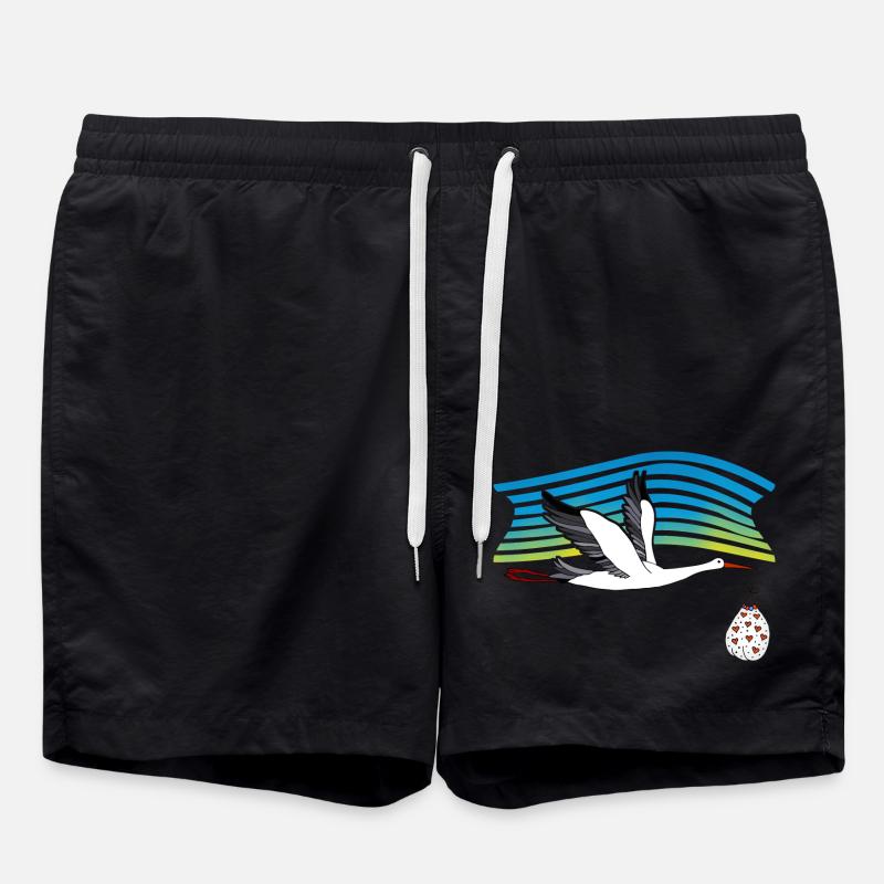 Vogel - Badeshorts - Schwarz