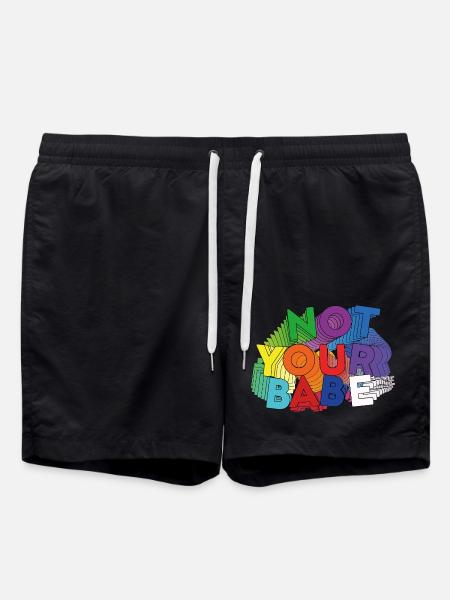 NOT YOUR BABE - Swim Trunks - black