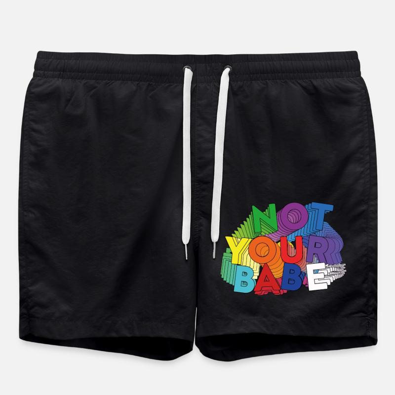 NOT YOUR BABE - Swim Trunks - black