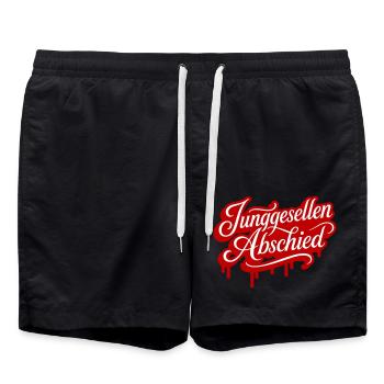 Junggesellen Abschied 2025 Jga - Badeshorts - Schwarz - Vorne - AI Model Male 185 light (185cm)