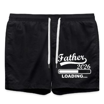 Vater 2026 Laden Fortschritt - Badeshorts - Schwarz - Vorne - AI Model Male 185 light (185cm)