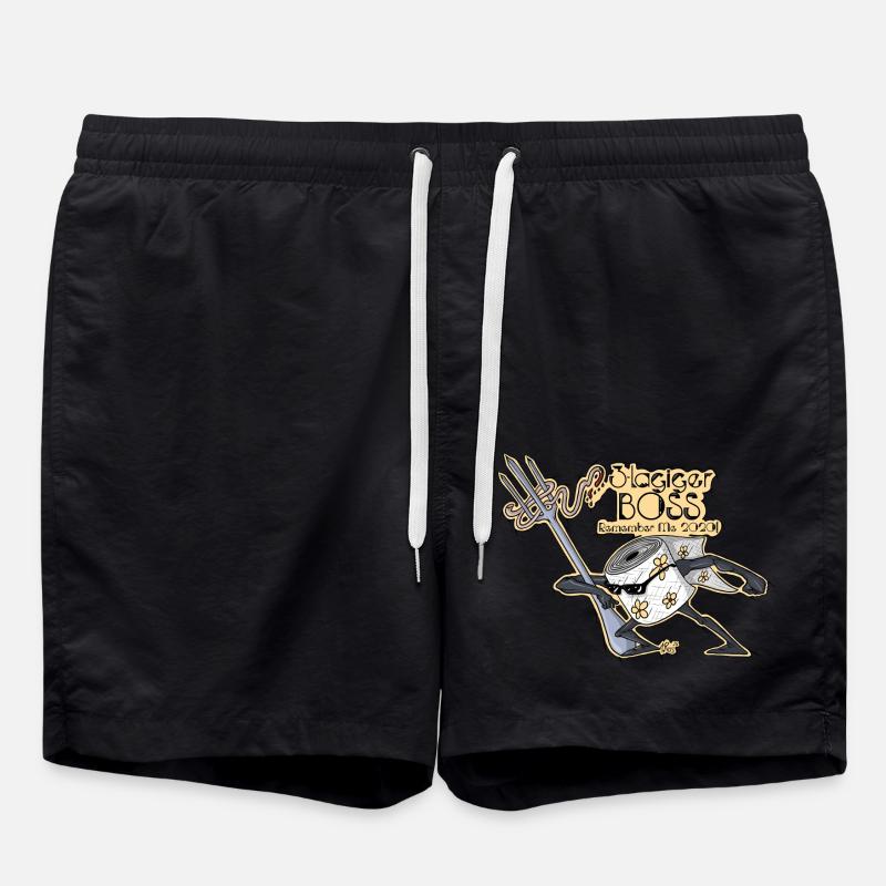 3 plis - Short de bain - noir