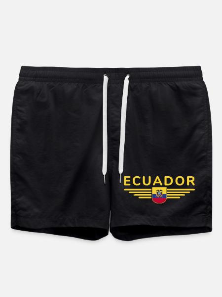 Ecuador Fans T-Shirt Design - Swim Trunks - black