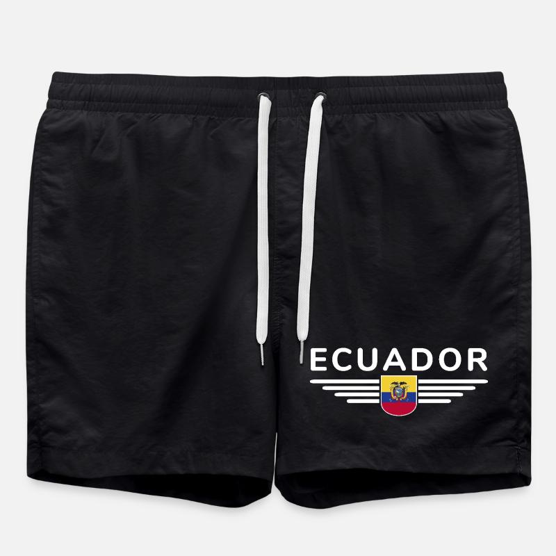 Ecuador Fans T-Shirt Design - Swim Trunks - black