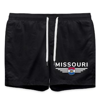 Missouri Fan T-Shirt – Must-Have pour les fans ! - Short de bain - noir - Devant - AI Model Male 185 light (185cm)