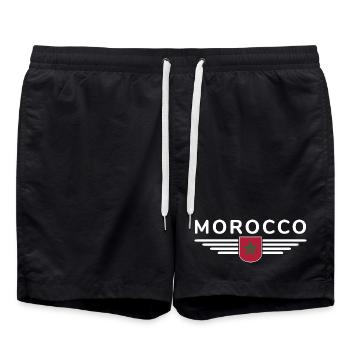 Marokko Fan Outfit Design T Shirt - Badeshorts - Schwarz - Vorne - AI Model Male 185 light (185cm)