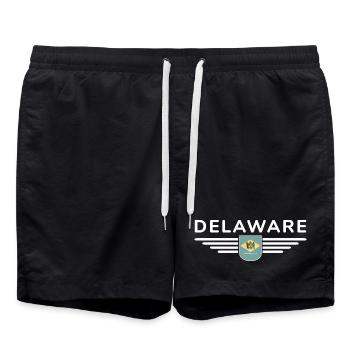 Delaware Fan T-Shirt – Küste & Charme - Badeshorts - Schwarz - Vorne - AI Model Male 185 light (185cm)