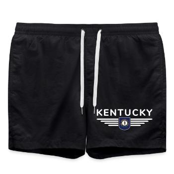 Kentucky Fan T-Shirt – Show Proud! - Swim Trunks - black - Front - AI Model Male 185 light (185cm)