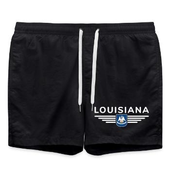 Louisiana Fan T-Shirt – Perfect for fans! - Swim Trunks - black - Front - AI Model Male 185 light (185cm)
