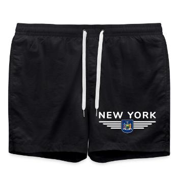 T-shirt de supporter de New York – Parfait pour les fans ! - Short de bain - noir - Devant - AI Model Male 185 light (185cm)